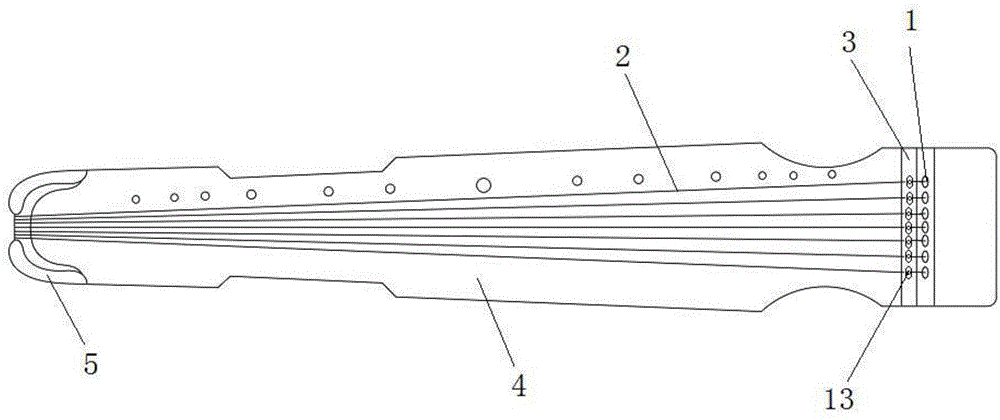 一种带弦轴的古琴的制作方法