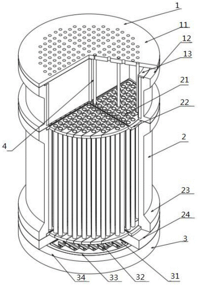 一种小型铅基反应堆用模块化堆芯结构及其组装方法与流程