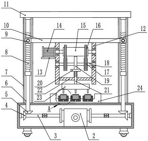 一种空调塑封电机铸铝转子轴孔通孔装置的制作方法