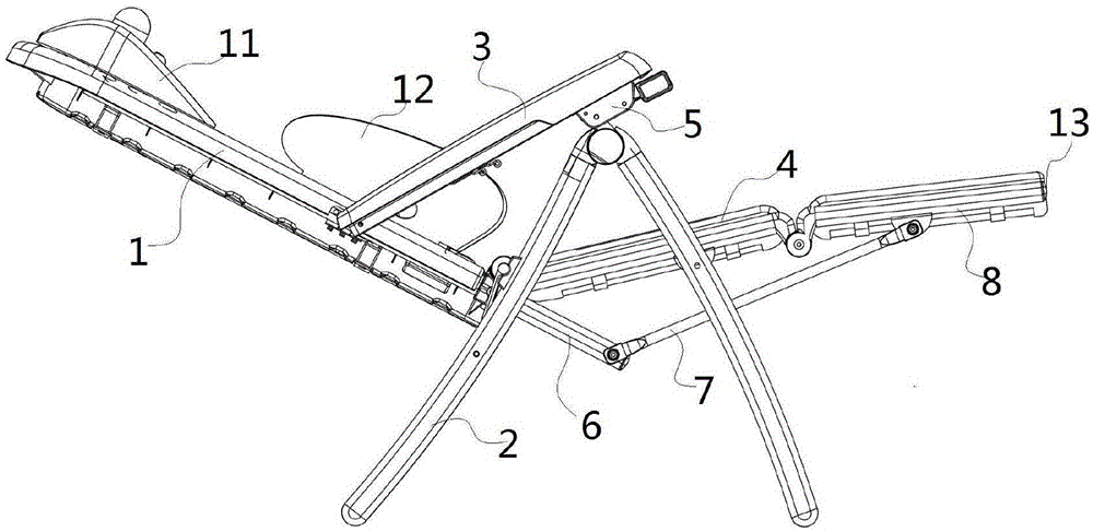 一种三折折叠按摩椅的制作方法