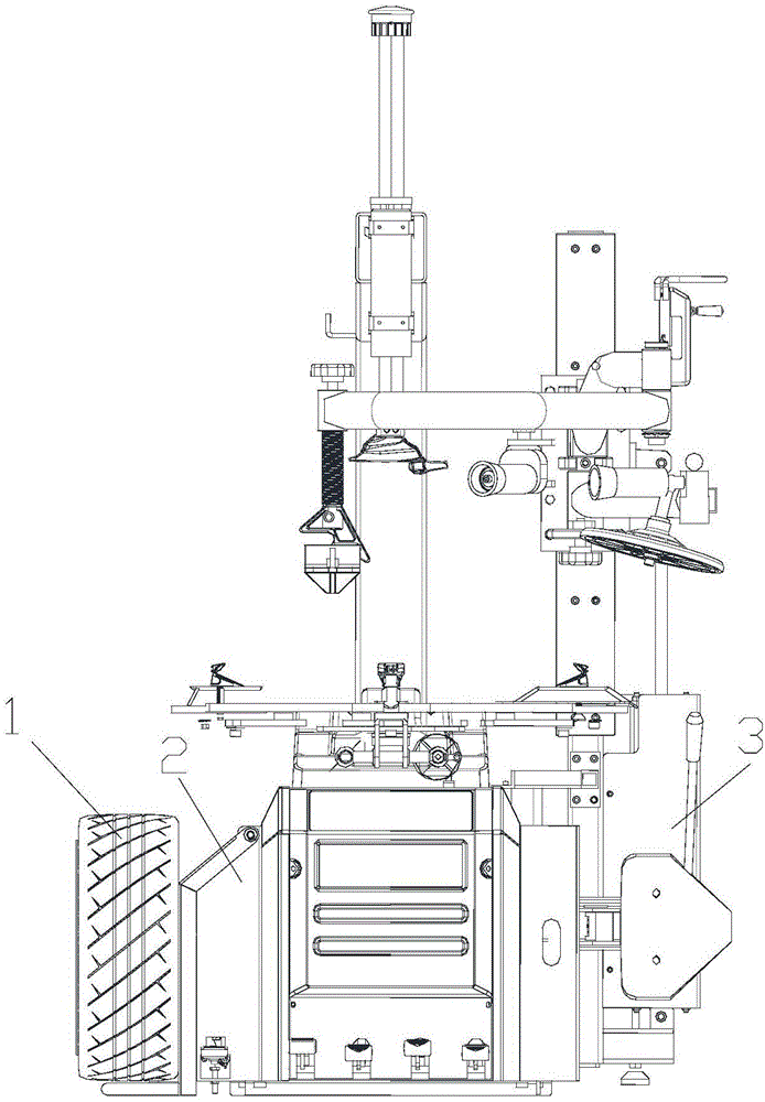 一种轮胎拆装机用轮胎升降装置的制作方法