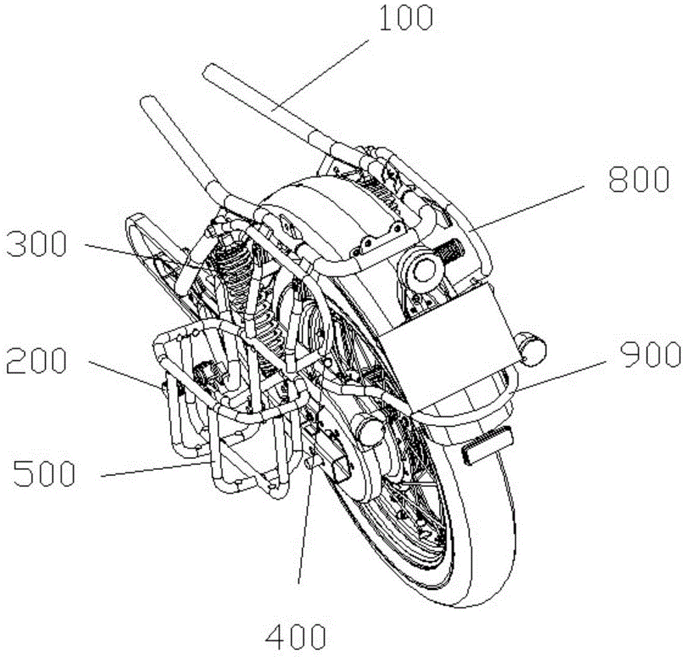 摩托车边撑支架装置及摩托车的制作方法