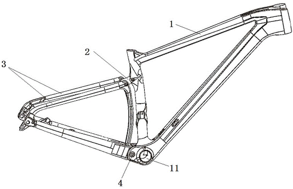 可便捷拆卸式碳纤维山地自行车架的制作方法