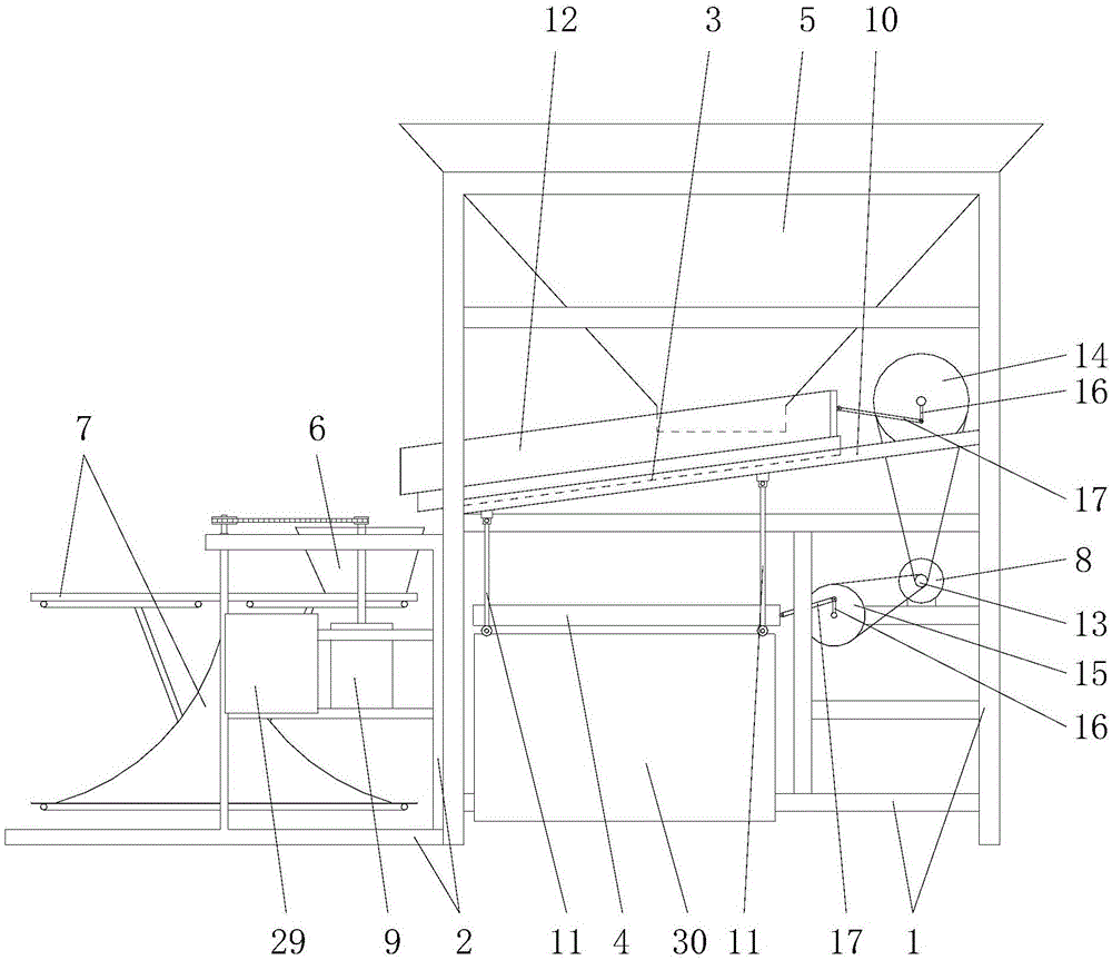 自动高效农作物装袋机置的制作方法