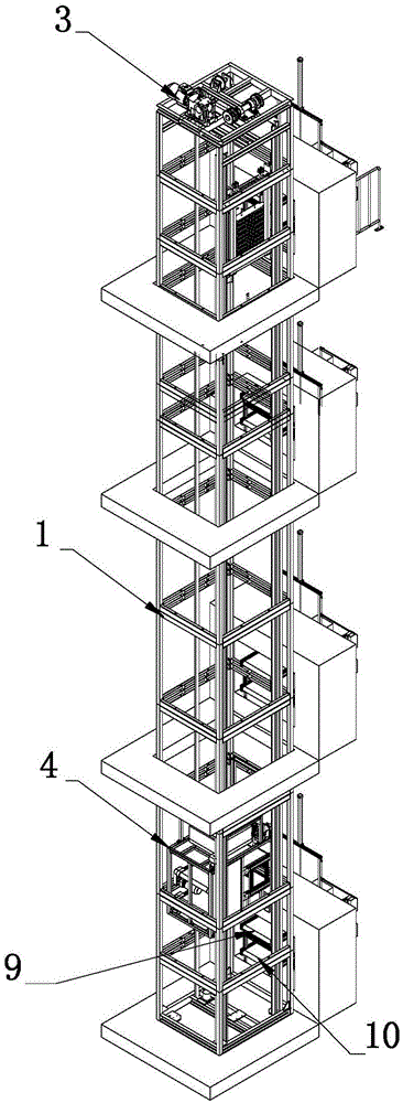 一种多楼层垂直玻璃面板输送装置的制作方法