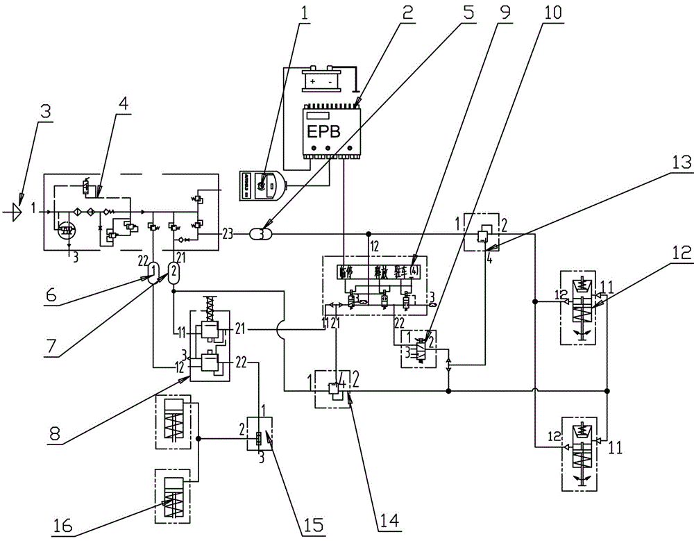 商用车电子驻车系统的制作方法