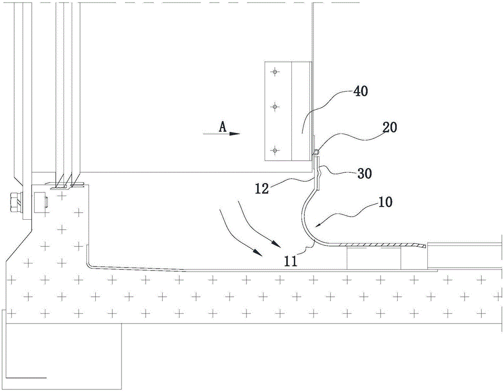 冷藏集装箱导流板的安装结构的制作方法