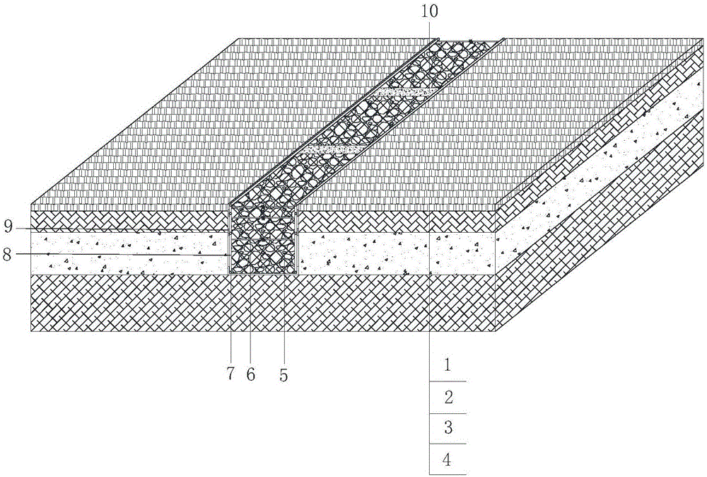 基于整体式留置槽模具路面路缘石结构的制作方法