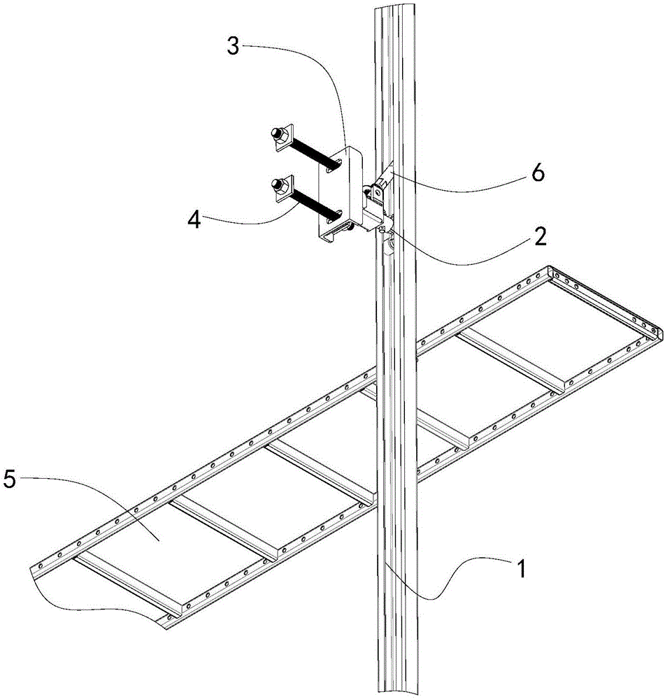 内导式升降脚手架附墙装置的制作方法