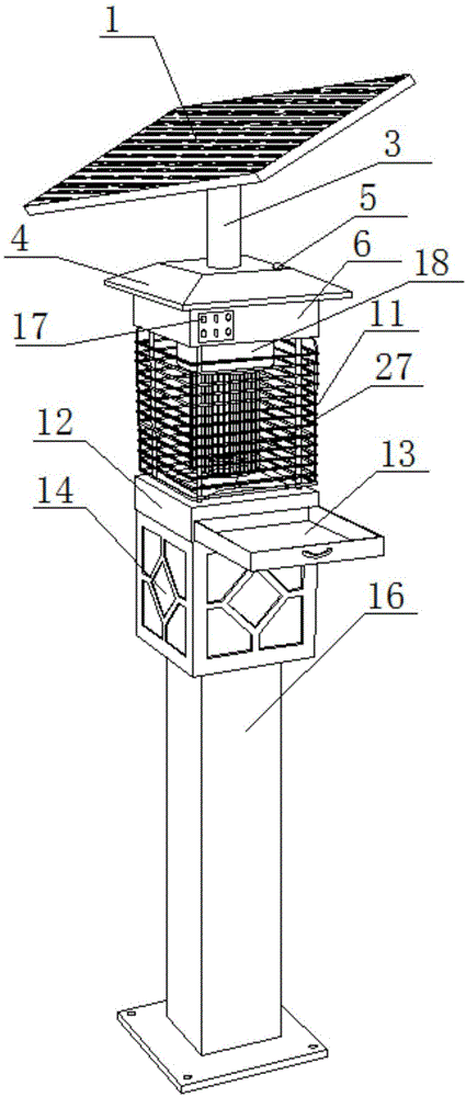 一种复合式新能源园林杀虫灯的制作方法