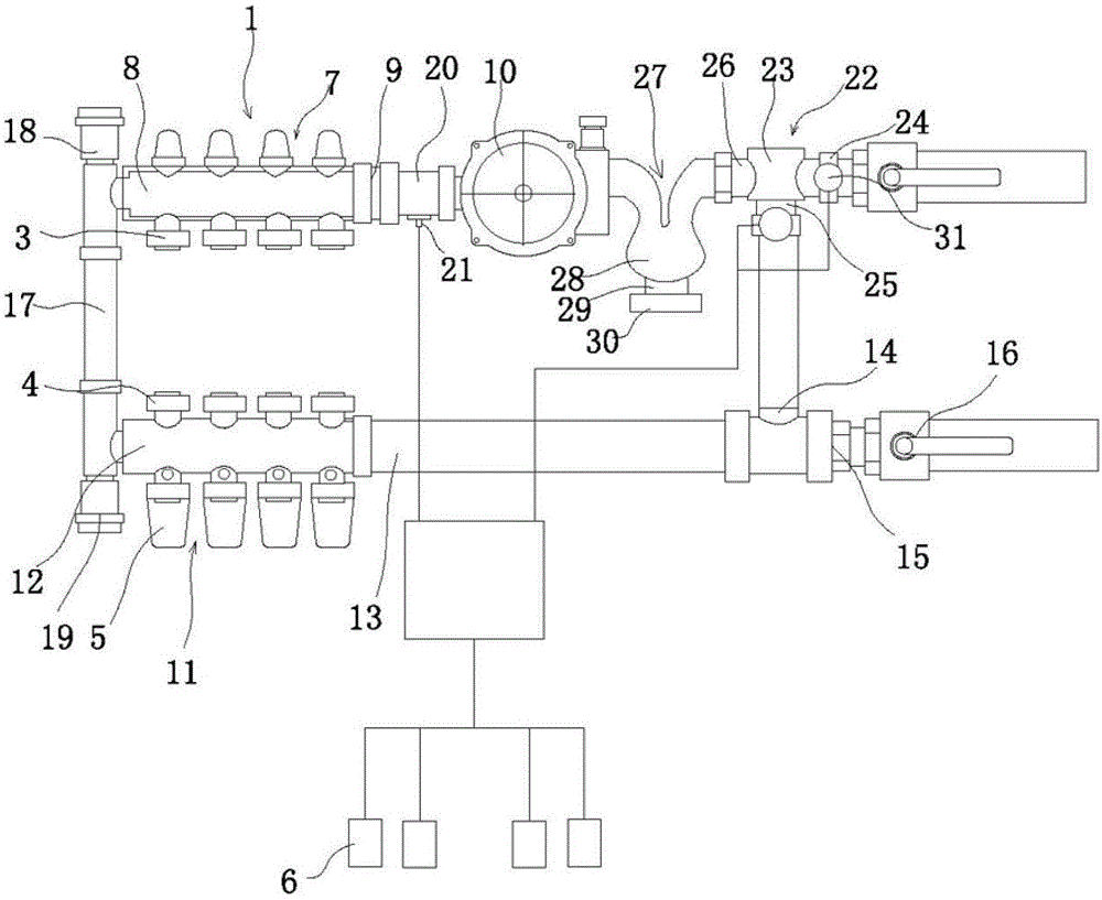 地暖恒温混水多路独立供给系统的制作方法