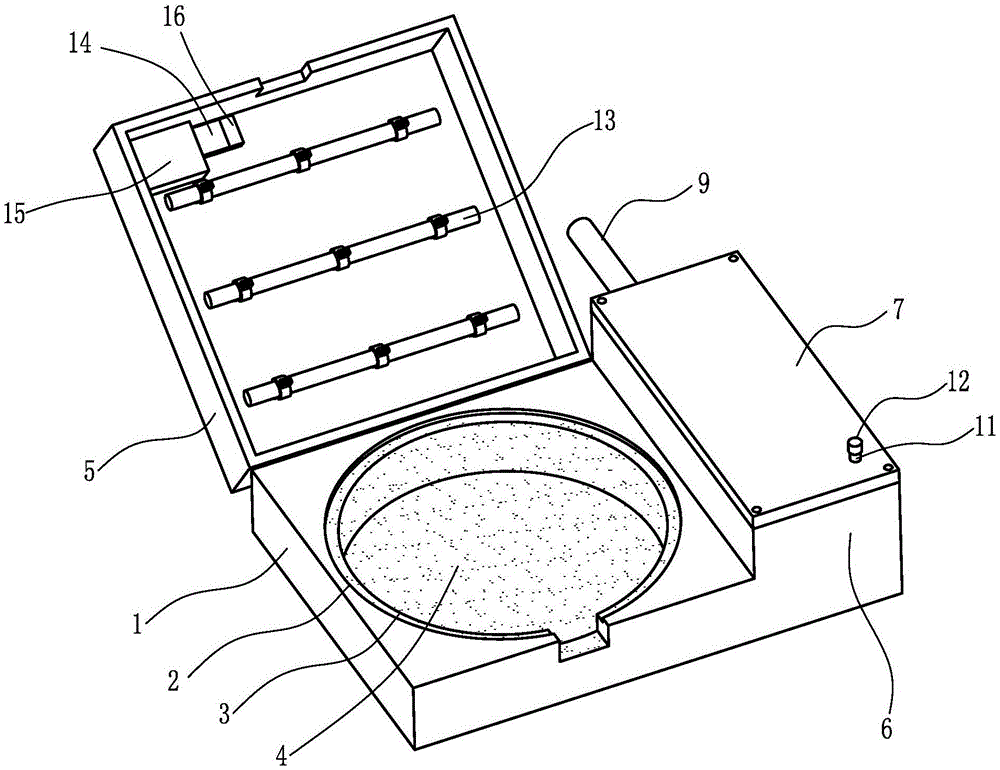 储液式听诊器用消毒盒的制作方法