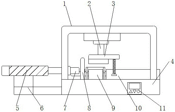 一种空调冷凝器输入支管定位缩口装置的制作方法