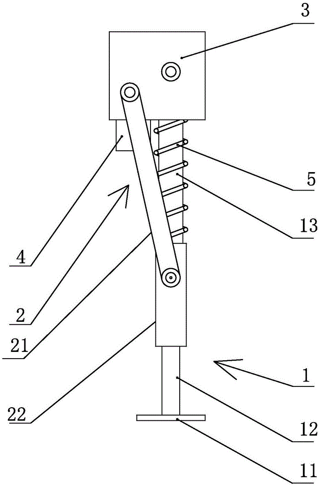 一种电动翻转式支腿支撑装置的制作方法