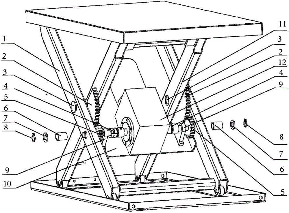 齿轮升降平台的制作方法