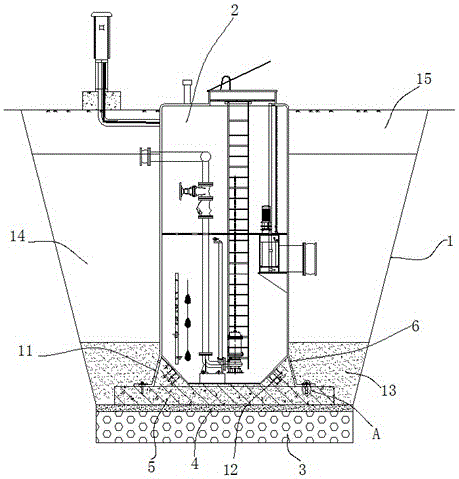 预制泵站用抗浮配重装置的制作方法