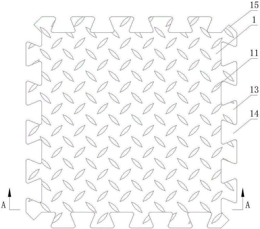 一种耐磨拼接型抗疲劳垫的制作方法