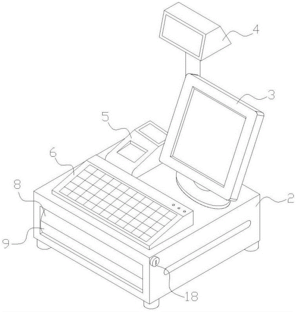 商业收银柜台机的制作方法