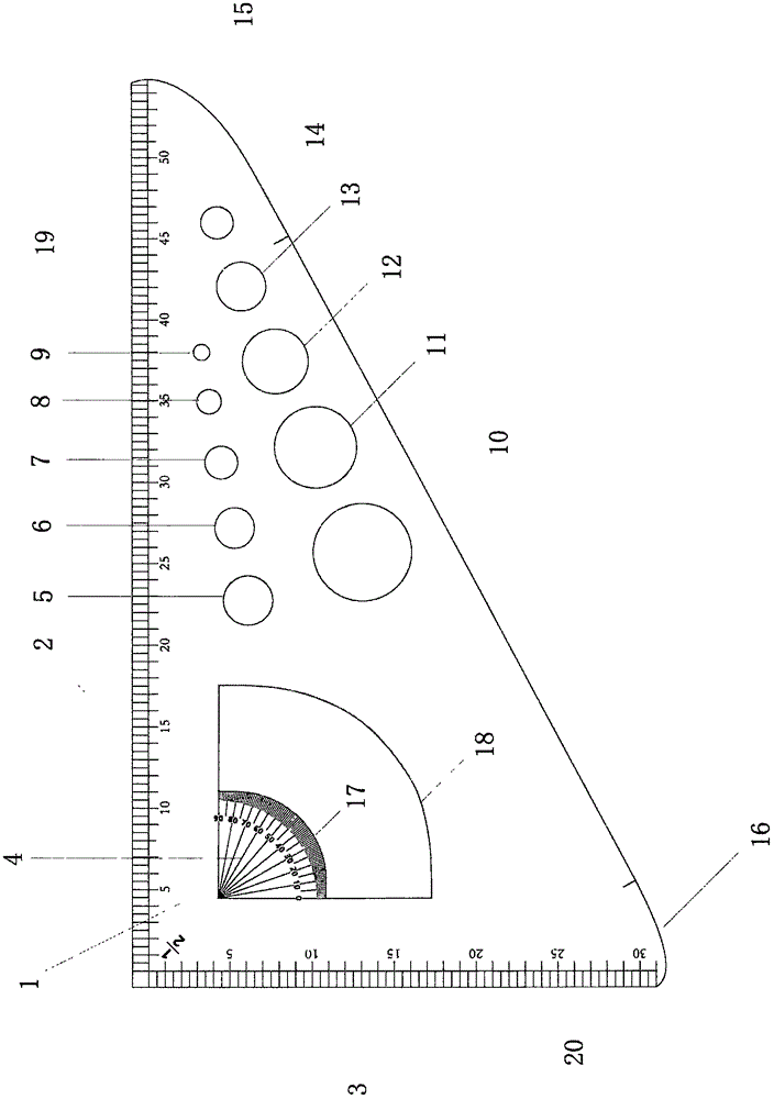 一种编织制图用三角尺的制作方法