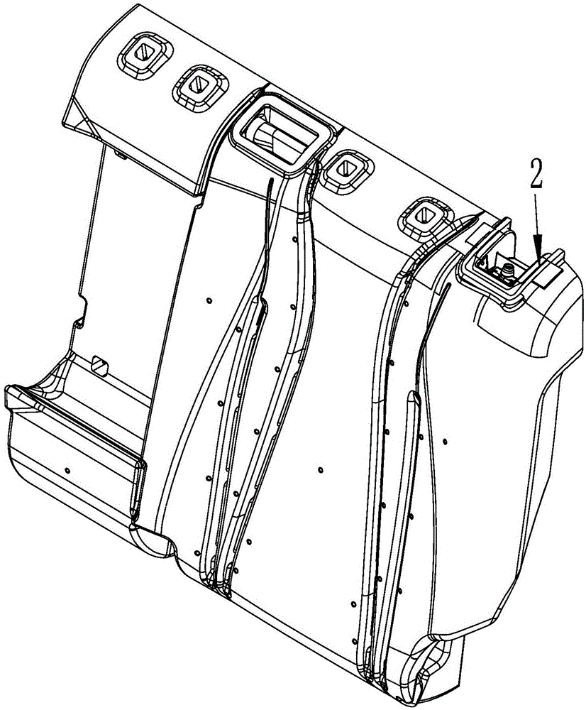 座椅靠背操作手柄安装座与面套的安装结构的制作方法