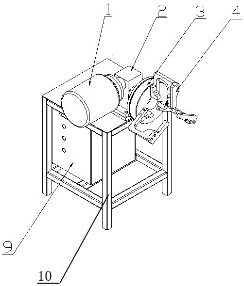 一种工程机械胶管缠绕螺旋保护套的装置的制作方法