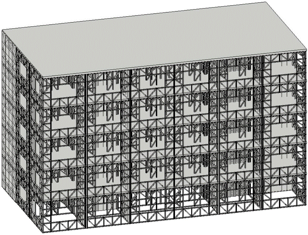 一种叠合式波形钢板墙核心筒—冷弯薄壁型钢复合墙结构的制作方法