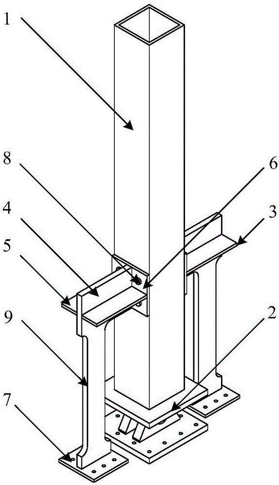 一种附加Γ形抗侧剪力墙的震后可恢复功能单向铰接柱脚节点的制作方法