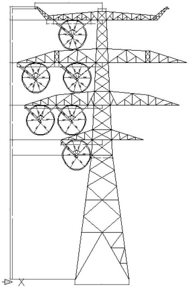 一种用于交流750kV同塔四回路输电塔的装置的制作方法