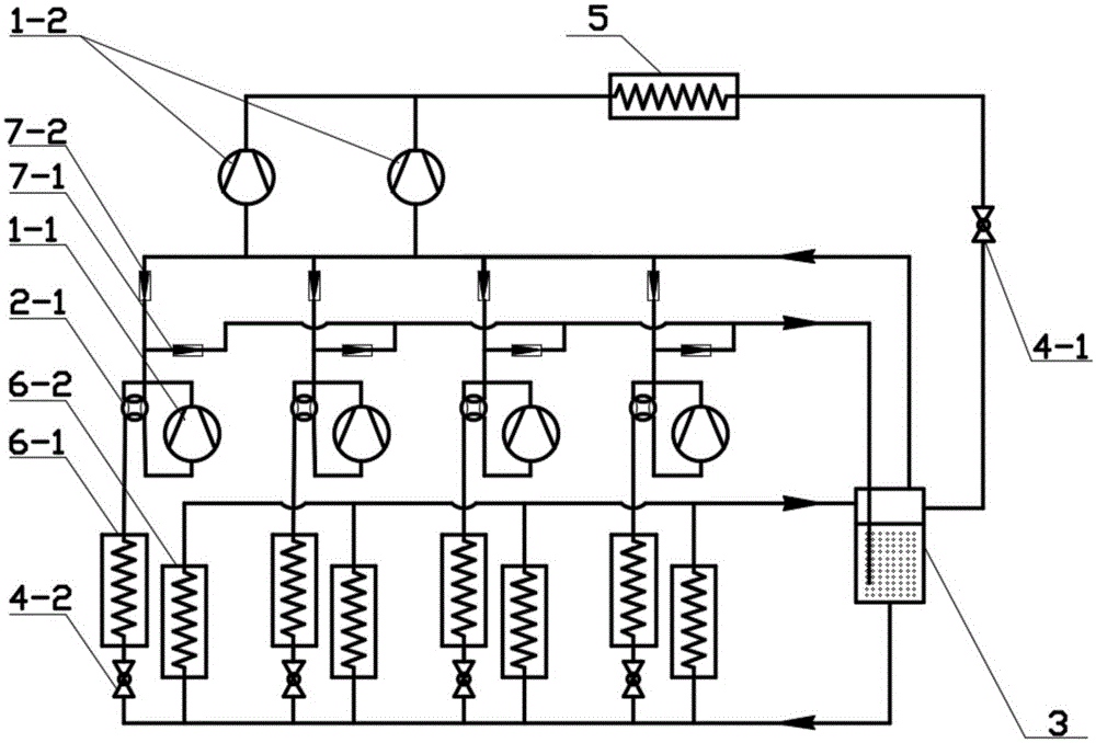 二次节流中间完全冷却的制冷系统的制作方法