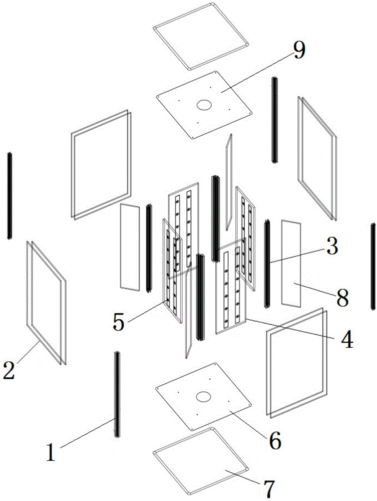 一种可快速拆装的方形展示架的制作方法