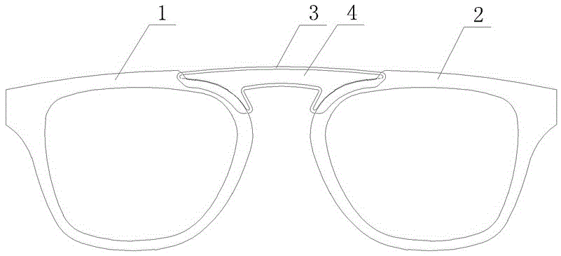 一种前梁镂空眼镜框的制作方法