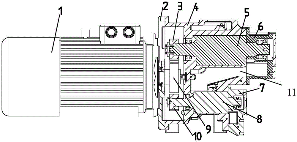异步风冷电机驱动的两级压缩双螺杆式空气压缩机机头的制作方法