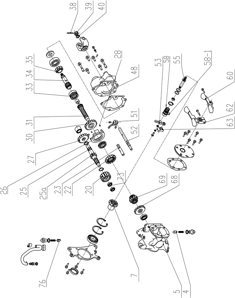 三轮摩托车加力倒挡器总成的制作方法