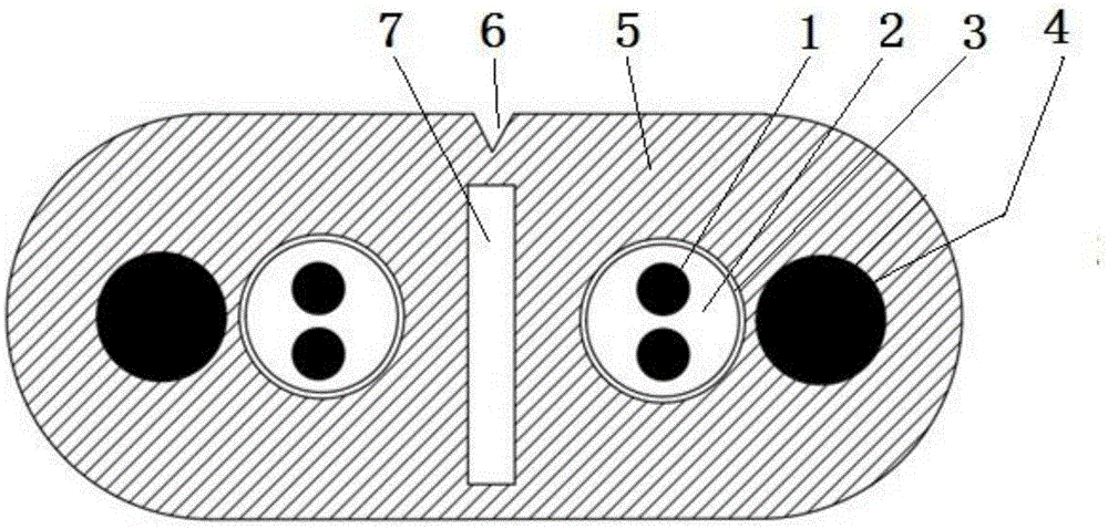 一种对称并行扁平引入光缆的制作方法