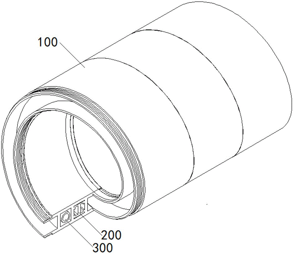 复合平壁钢塑嵌入式无缝排水管的制作方法