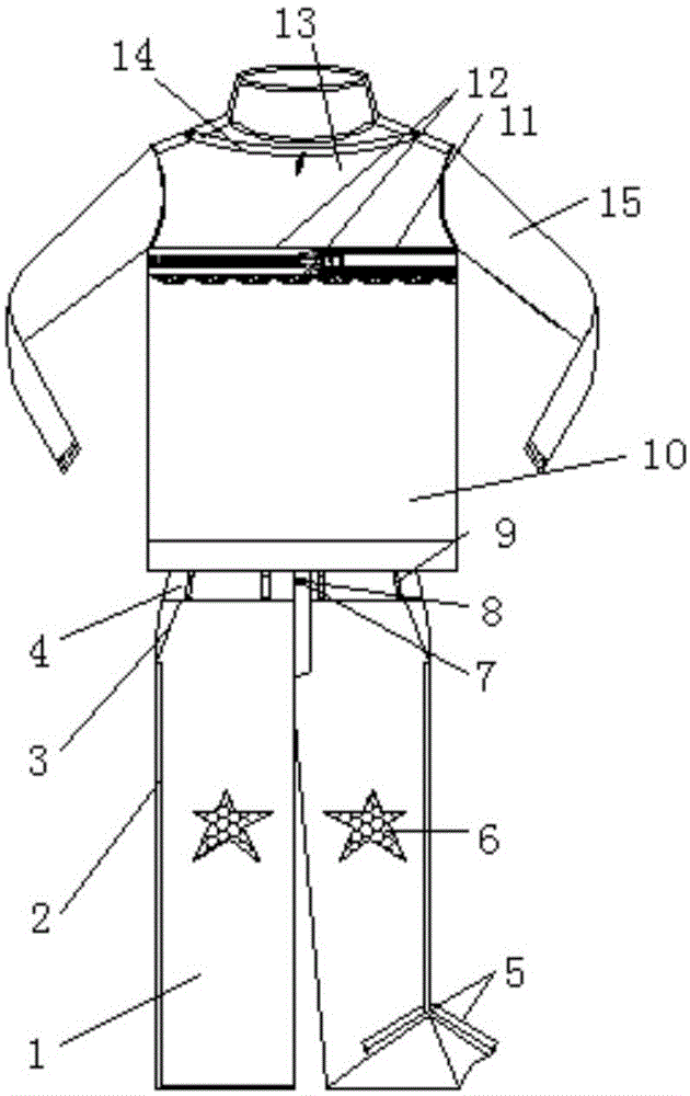 一种温感变色运动型休闲服装的制作方法