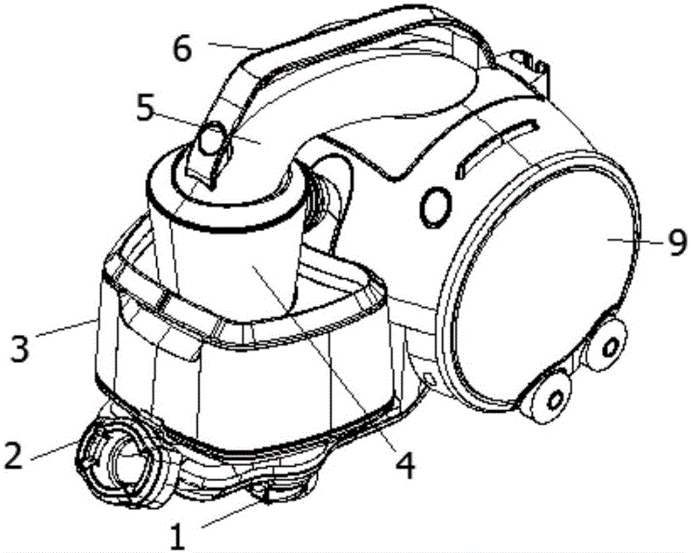 吸尘器尘桶结构及卧式吸尘器的制作方法