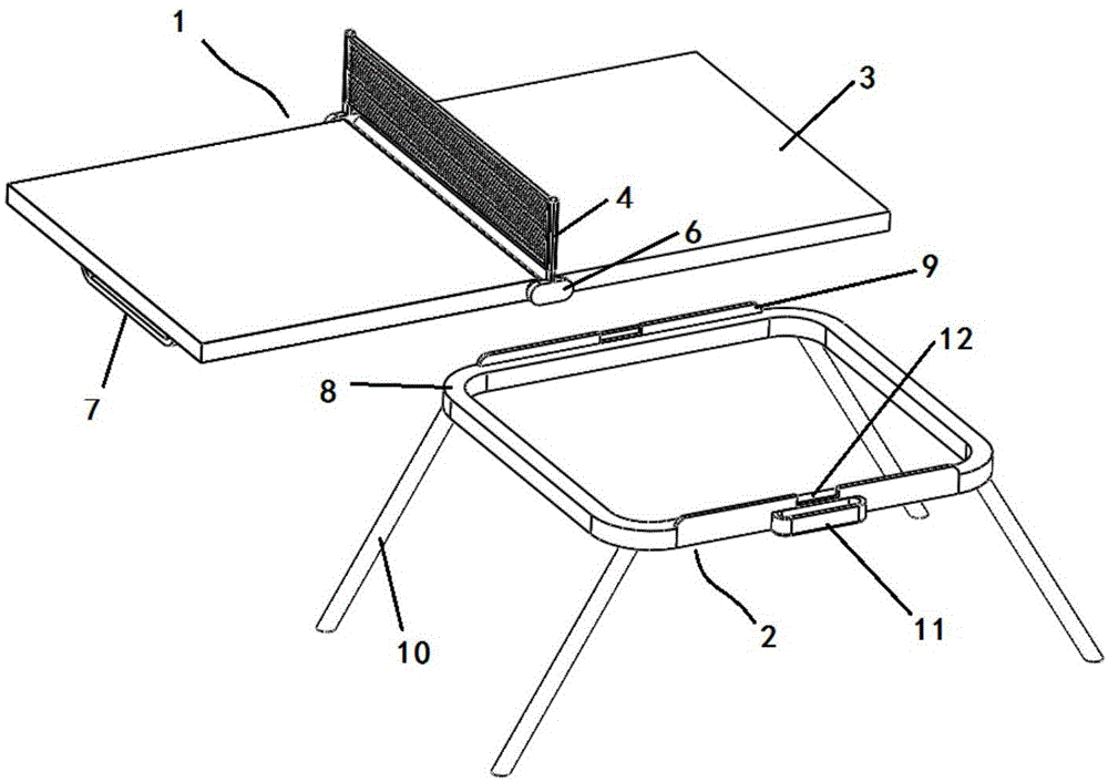 可拆卸乒乓球台的制作方法