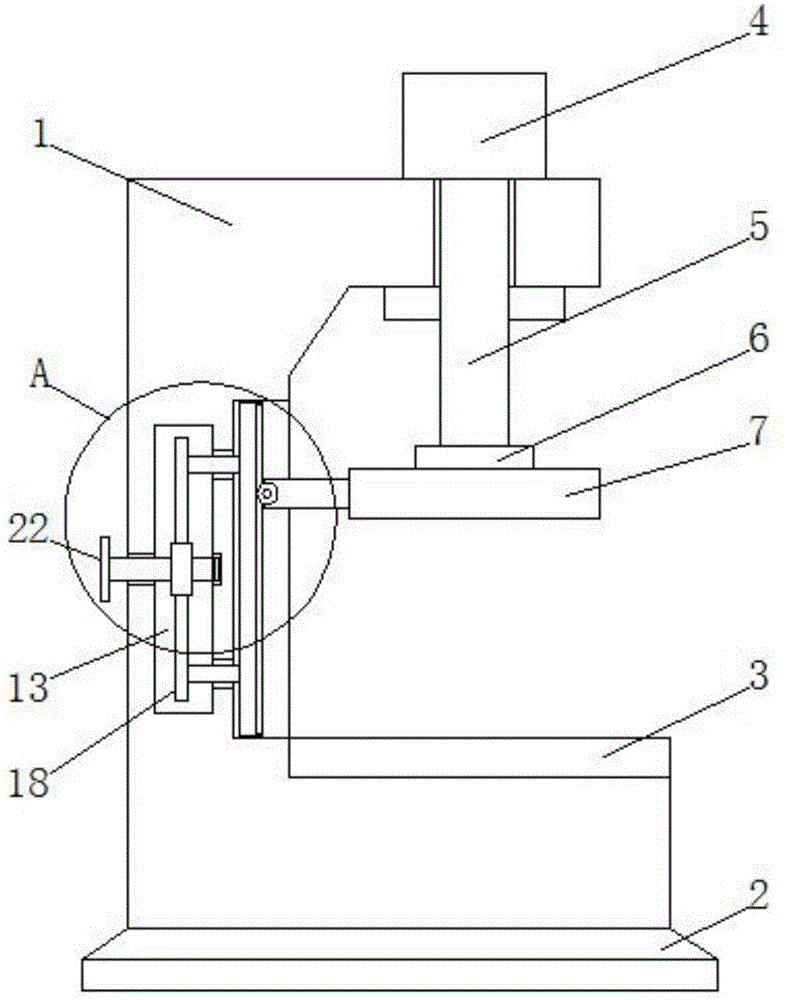 一种单柱液压机的滑块稳定滑动装置的制作方法