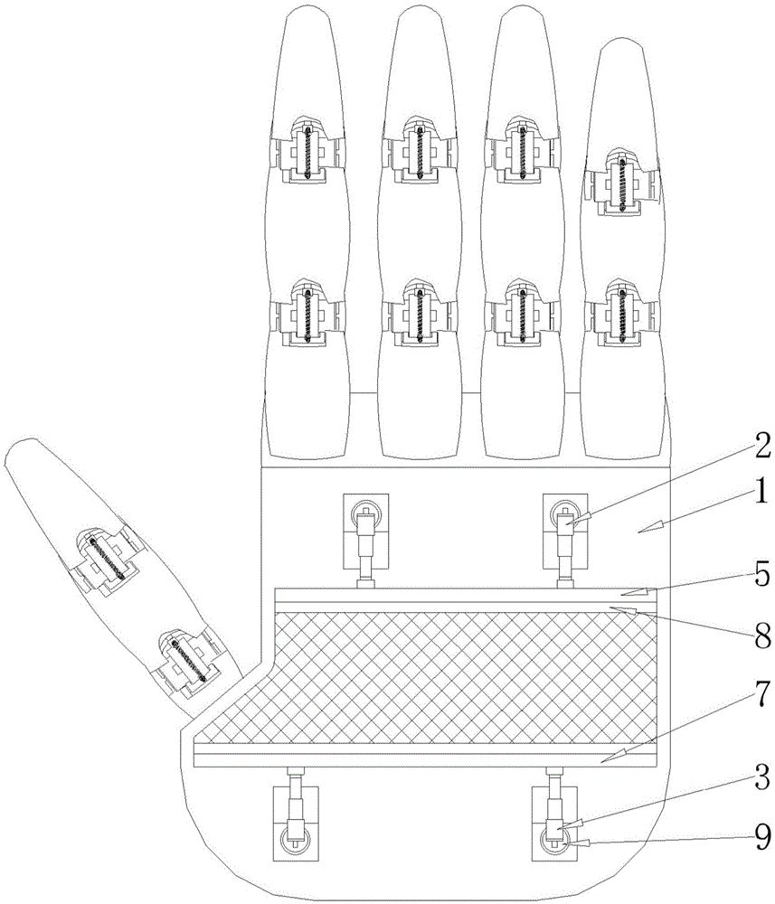 一种机械手掌心结构的制作方法