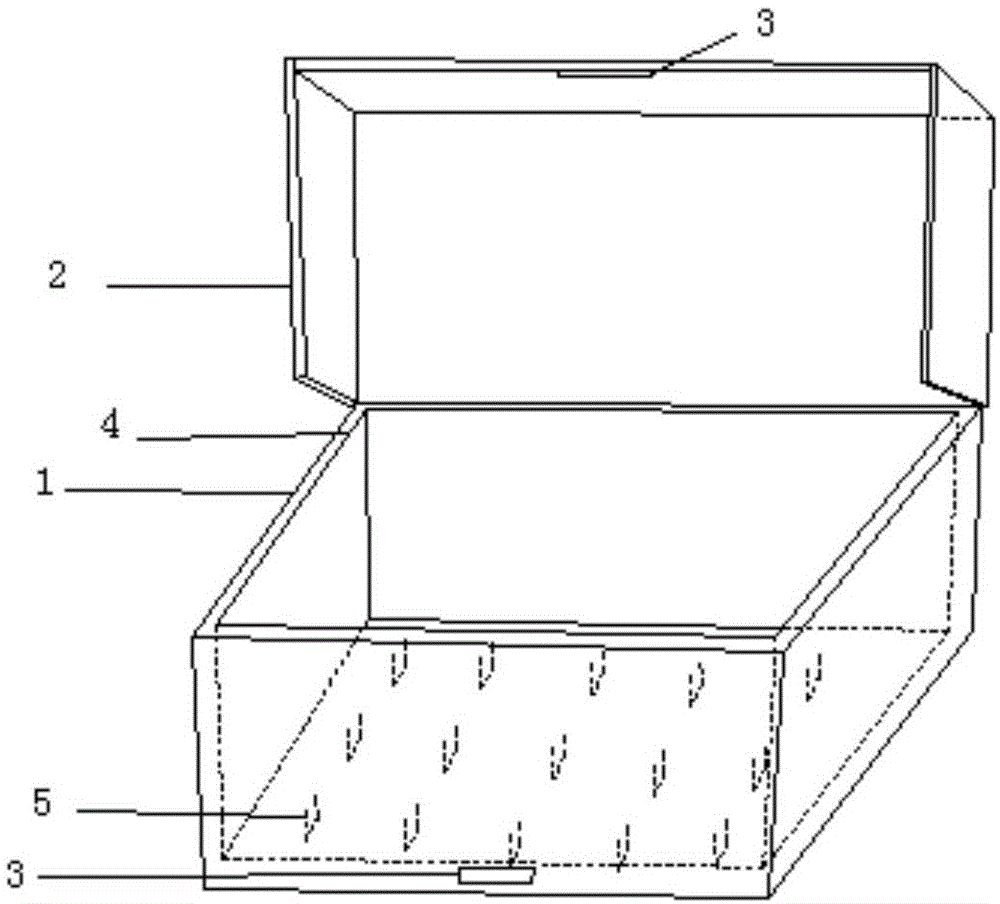 一种胶体金试纸条半成品保存放置盒的制作方法
