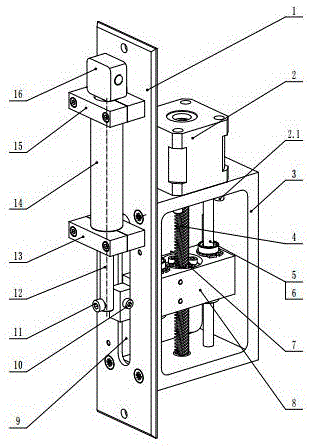 一种步进电机丝杠推动双导杆定向柱式注射泵装置的制作方法