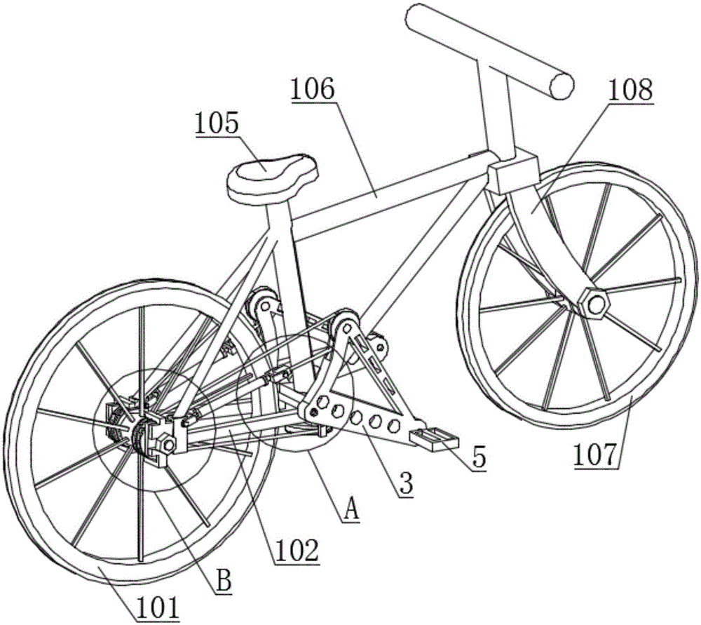 一种无链条绳传动自行车的制作方法