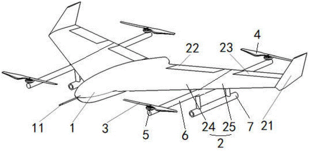 飞翼式倾转旋翼无人机的制作方法