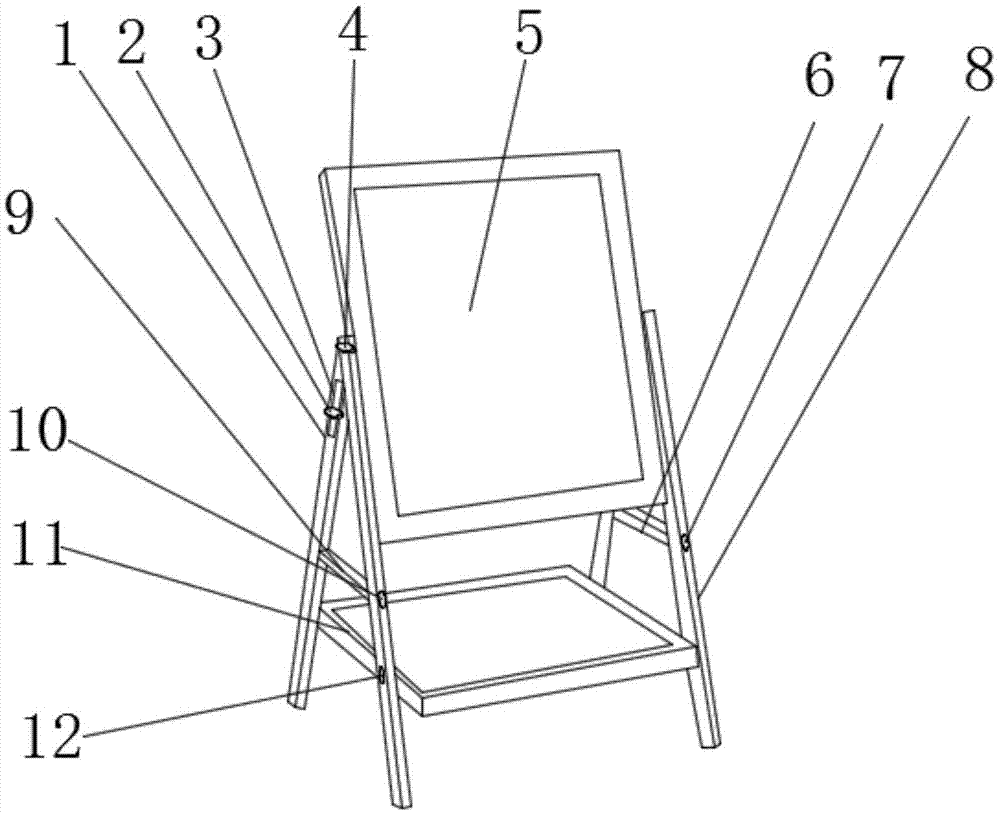 一种方便放置画板的画架的制作方法