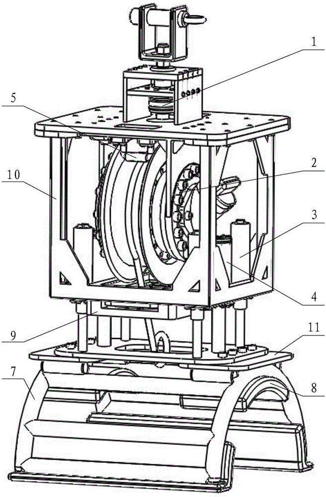 水下机器人布放回收系统的卷扬止荡机构的制作方法