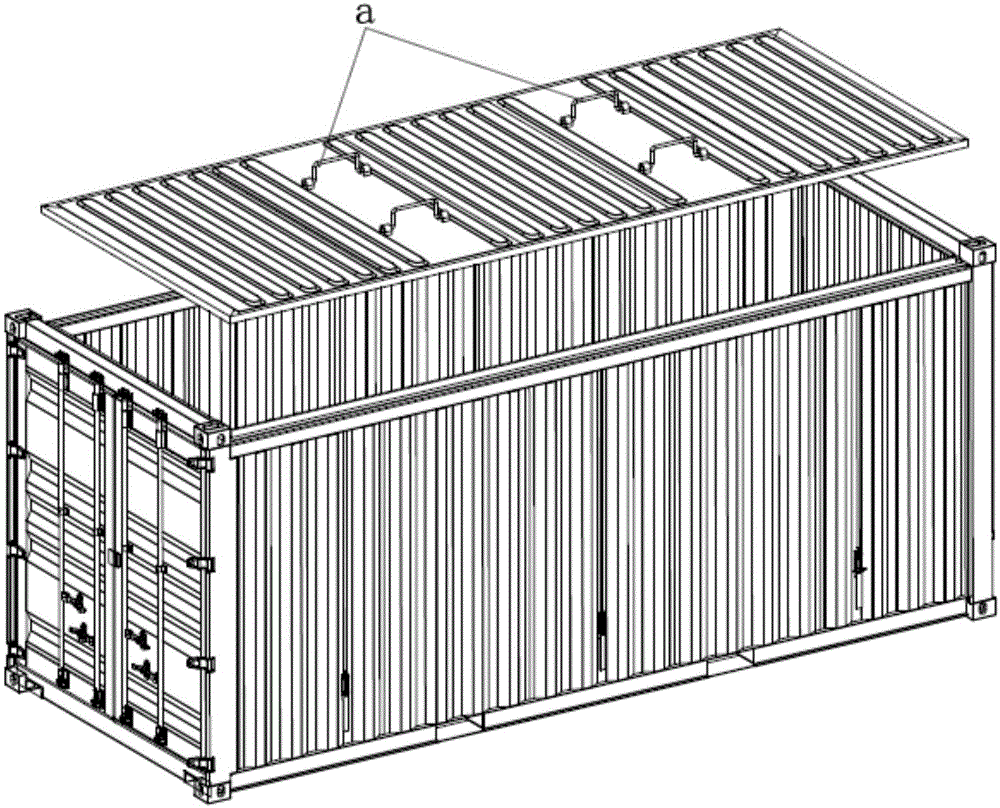 一种集装箱顶部起吊组件及集装箱的制作方法