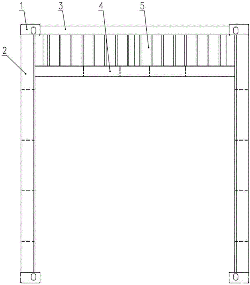 无侧墙集装箱用端墙结构的制作方法