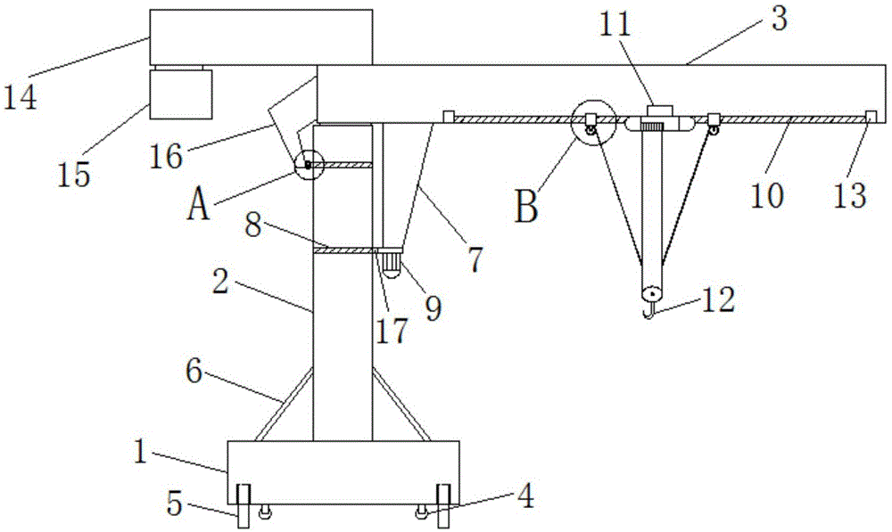 一种建筑用高稳定性悬臂起重机的制作方法