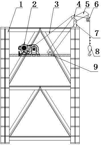 动臂塔机工具梁自倒运装置的制作方法